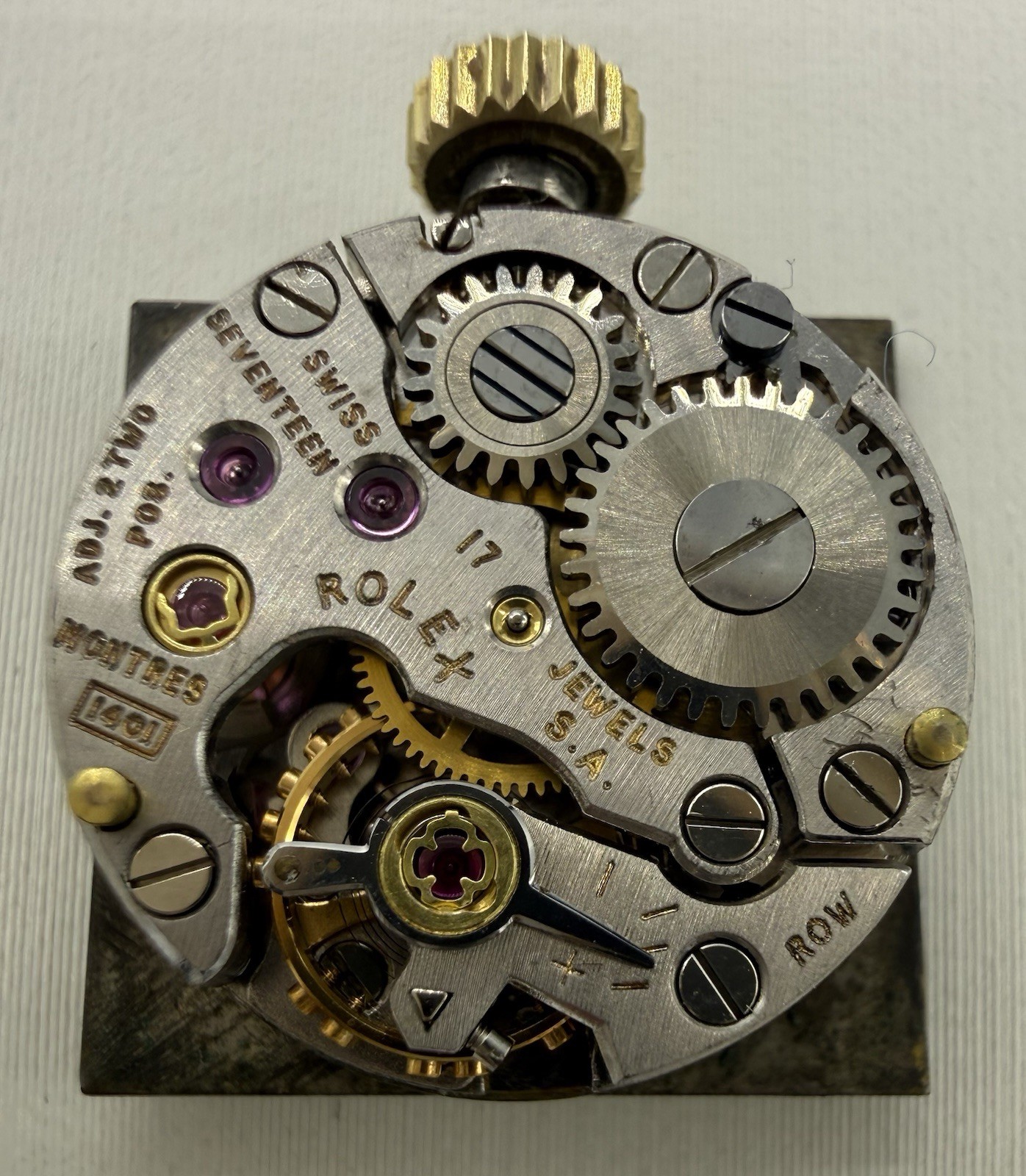 ROLEX movement CAL 1401 Working – W/ Stick Indices Rolex Dial