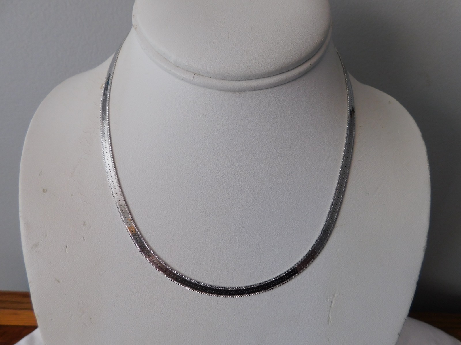 Milor Sterling Silver Chain Necklace 925 Italy 4.5 MM 18 inch Herringbone