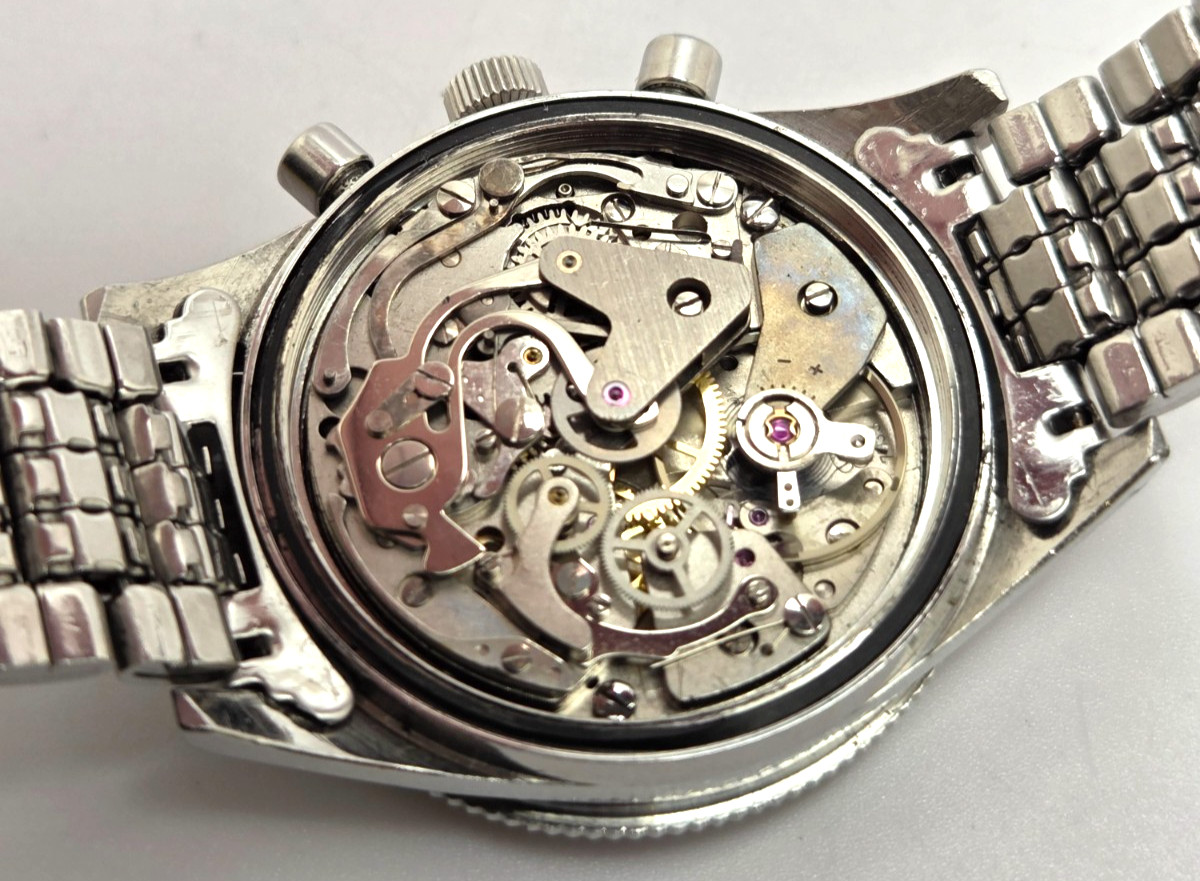 Vintage Westclox Valjoux 7733 Chronograph Ref. 634111 Stainless 38mm case works