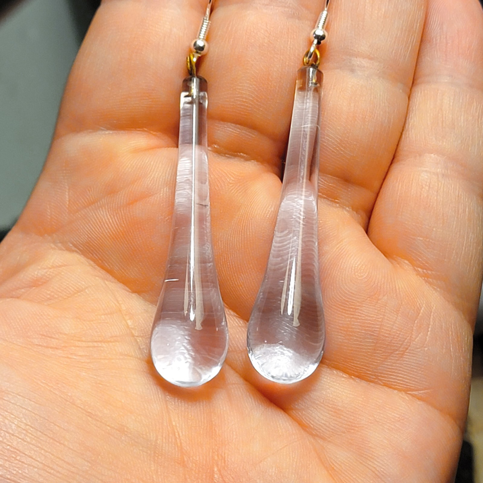 Sterling Neodymium Glass Earrings Alexandrite Glass Murano Glass Drops