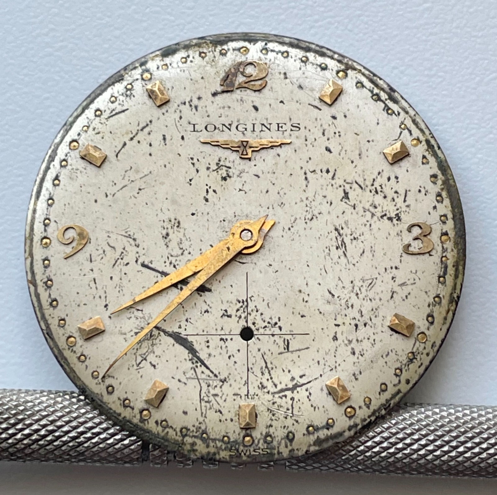 Vintage Longines Watch Dial Hands Parts Caliber 23M 23Z 28.3mm Swiss Repair