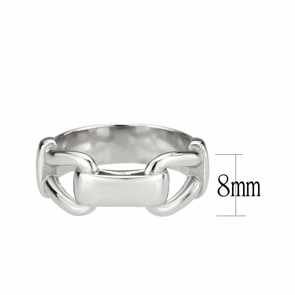 TK3803 – High polished (no plating) Stainless Steel Ring with NoStone in No