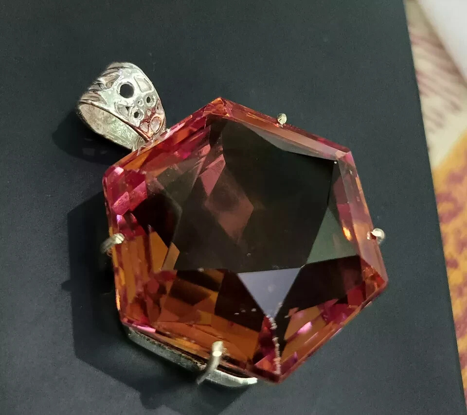 Certified 70 Ct+ Natural Zultanite 7 Color Pendant 925 Silver Loose Gemstone