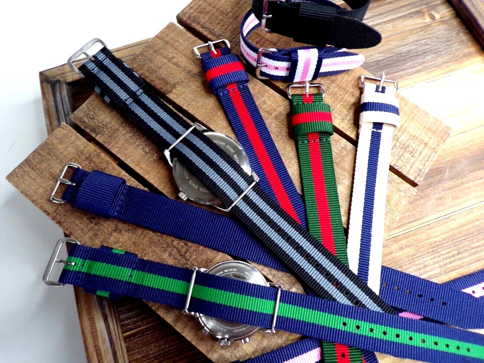 NATO Strap 1pc RAF HD Ballistic nylon Military Single Pass stripe watch band USA