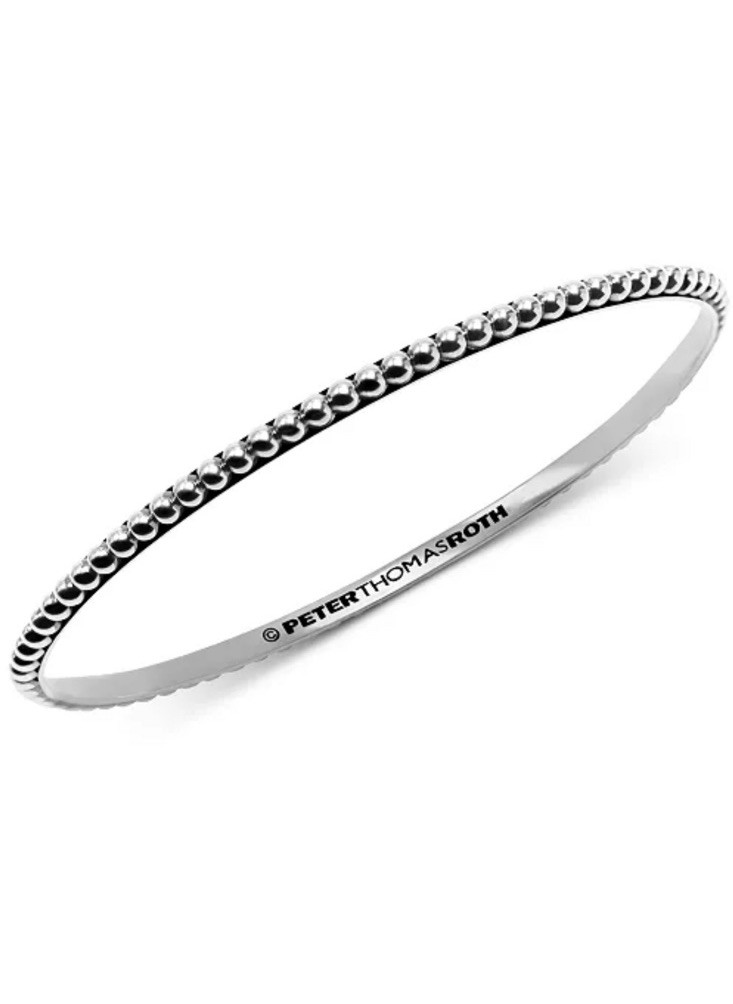 Peter Thomas Roth Sterling Silver Oval Bead Bangle OS $225