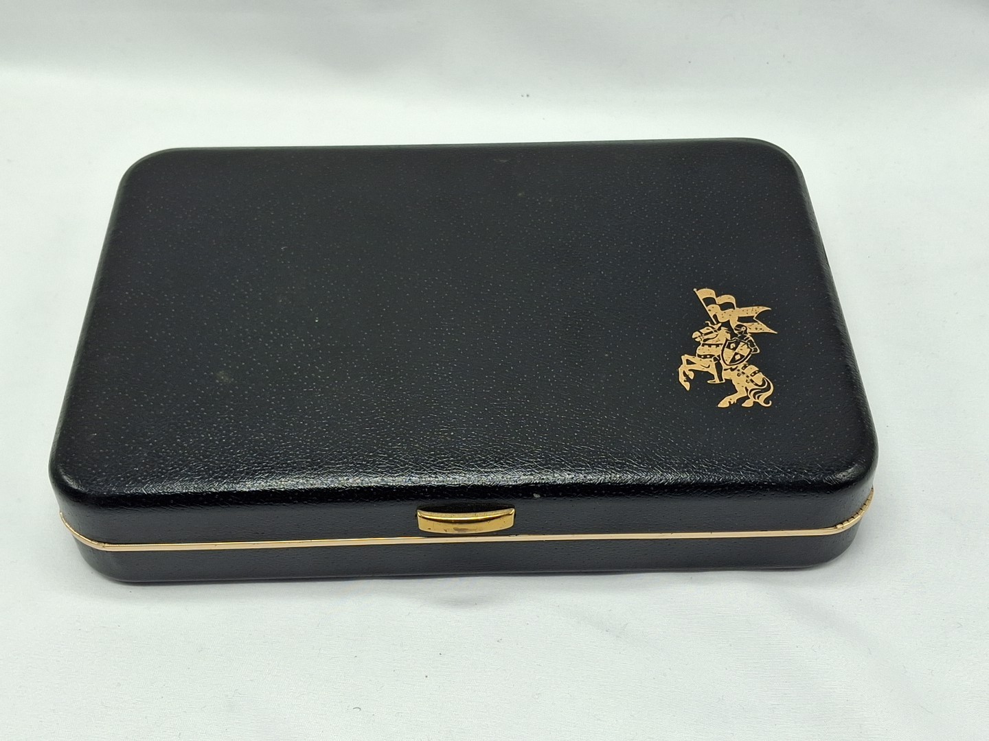 Vintage Mele Table Top Jewelry Box Case Red Velvet Organizer Watches Cufflinks