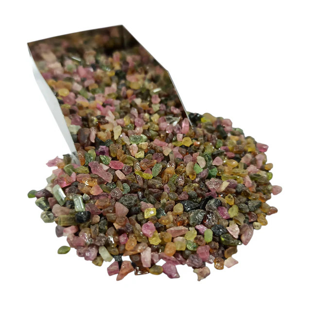 Multi Tourmaline Coarse Gemstone 3-5mm for Bottles Home Decor