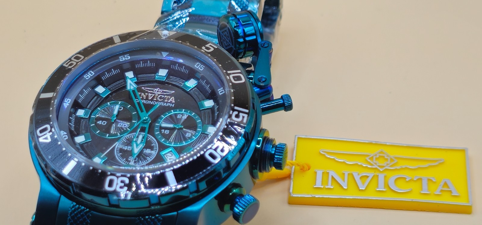 50765 – Invicta Coalition Forces Men 52mm Stainless Steel Green Black dial VD53