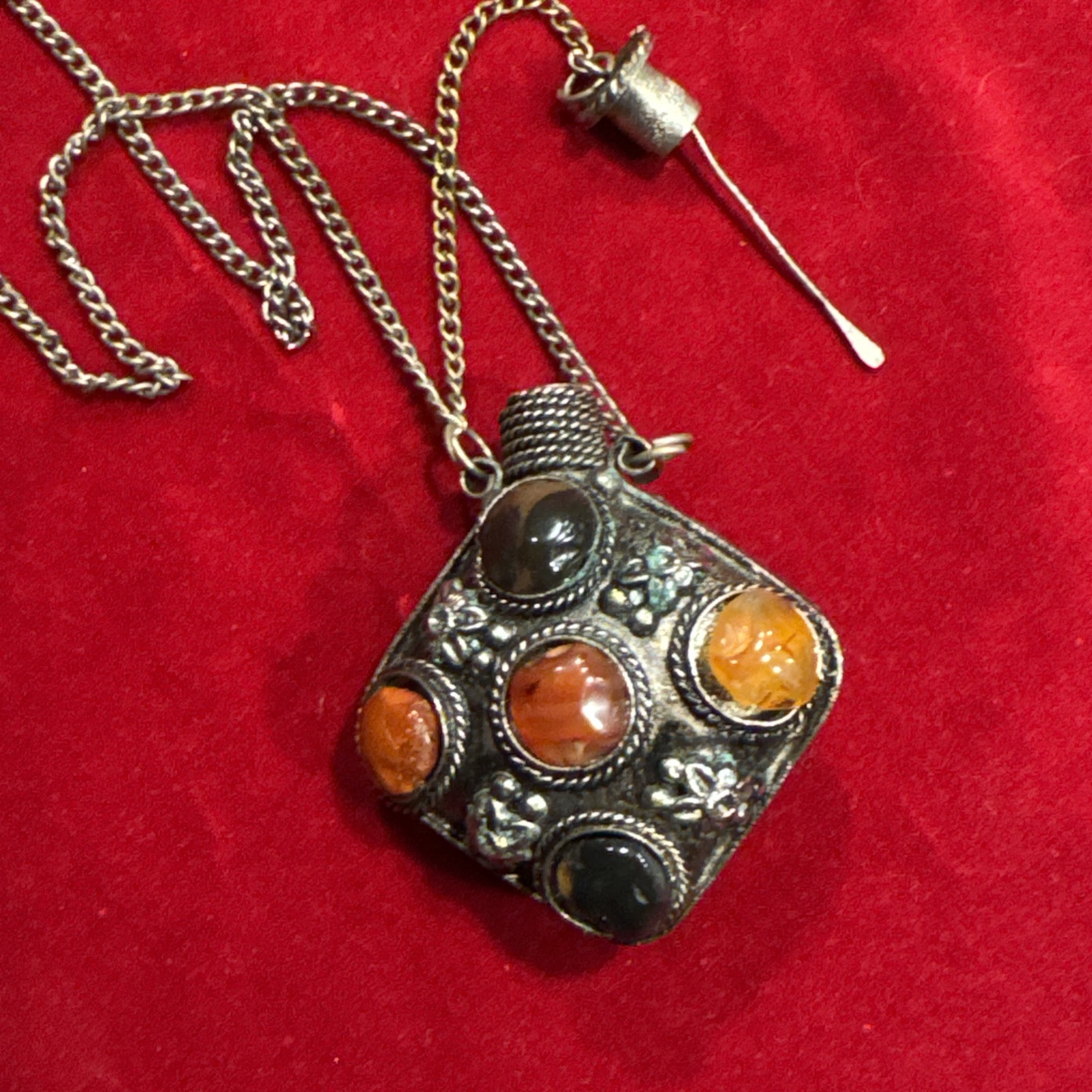 Antique Perfume Flask Necklace