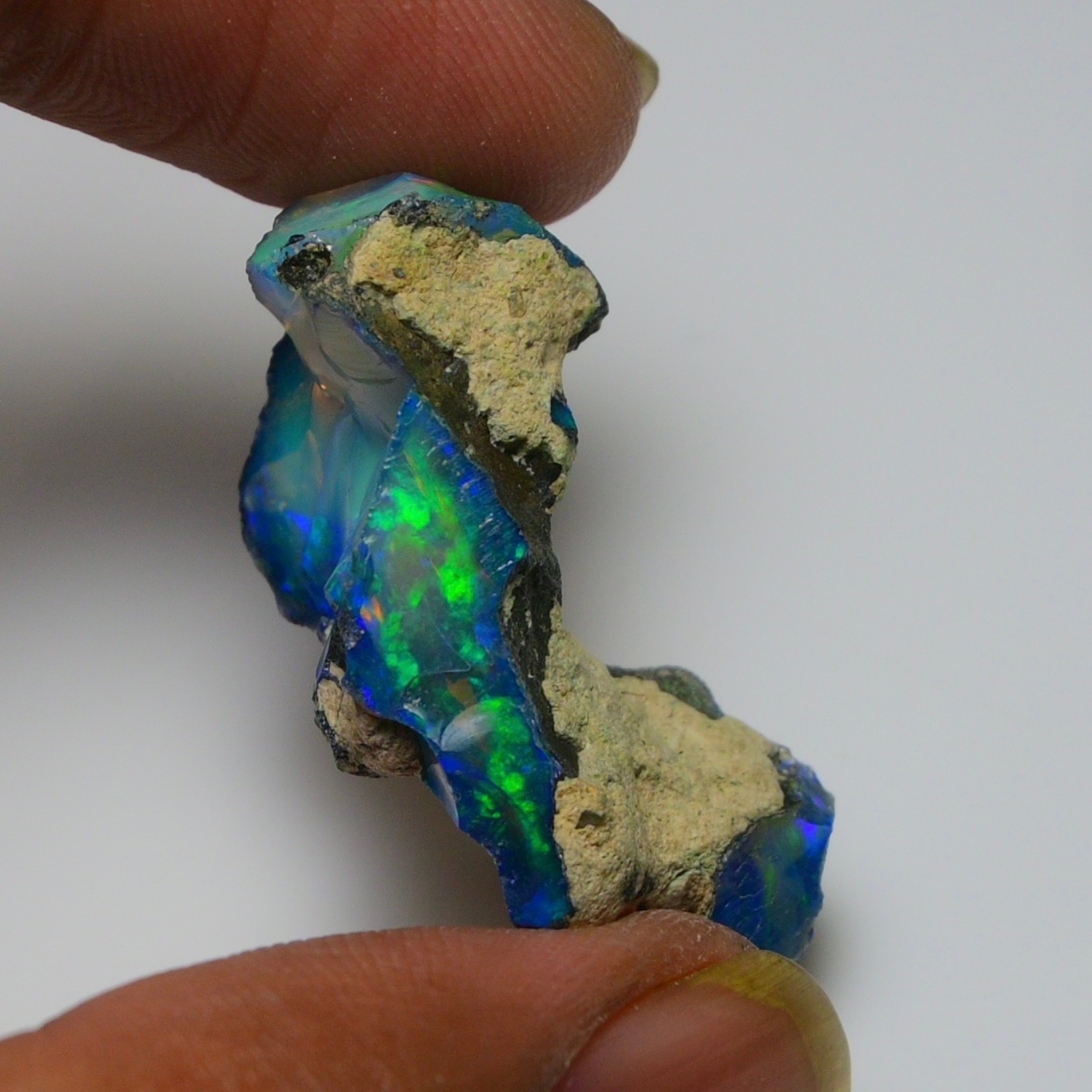20.00 Ct Natural Black Ethiopian Opal Rough, Fire Opal Gemstone, Welo Opal Raw
