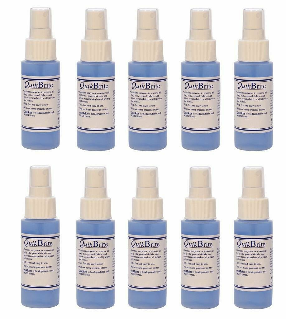 12 Pack 8 oz Quikbrite Cleaner Metal Jewelry Stone Gemstone Debris Spray Bottles