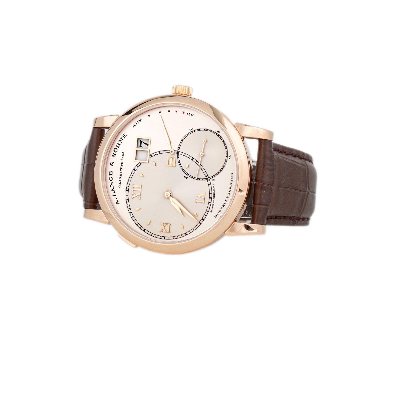 A. Lange & Sohne Grand Lange 1 Rose Gold Silver Dial 41.9mm 115.022