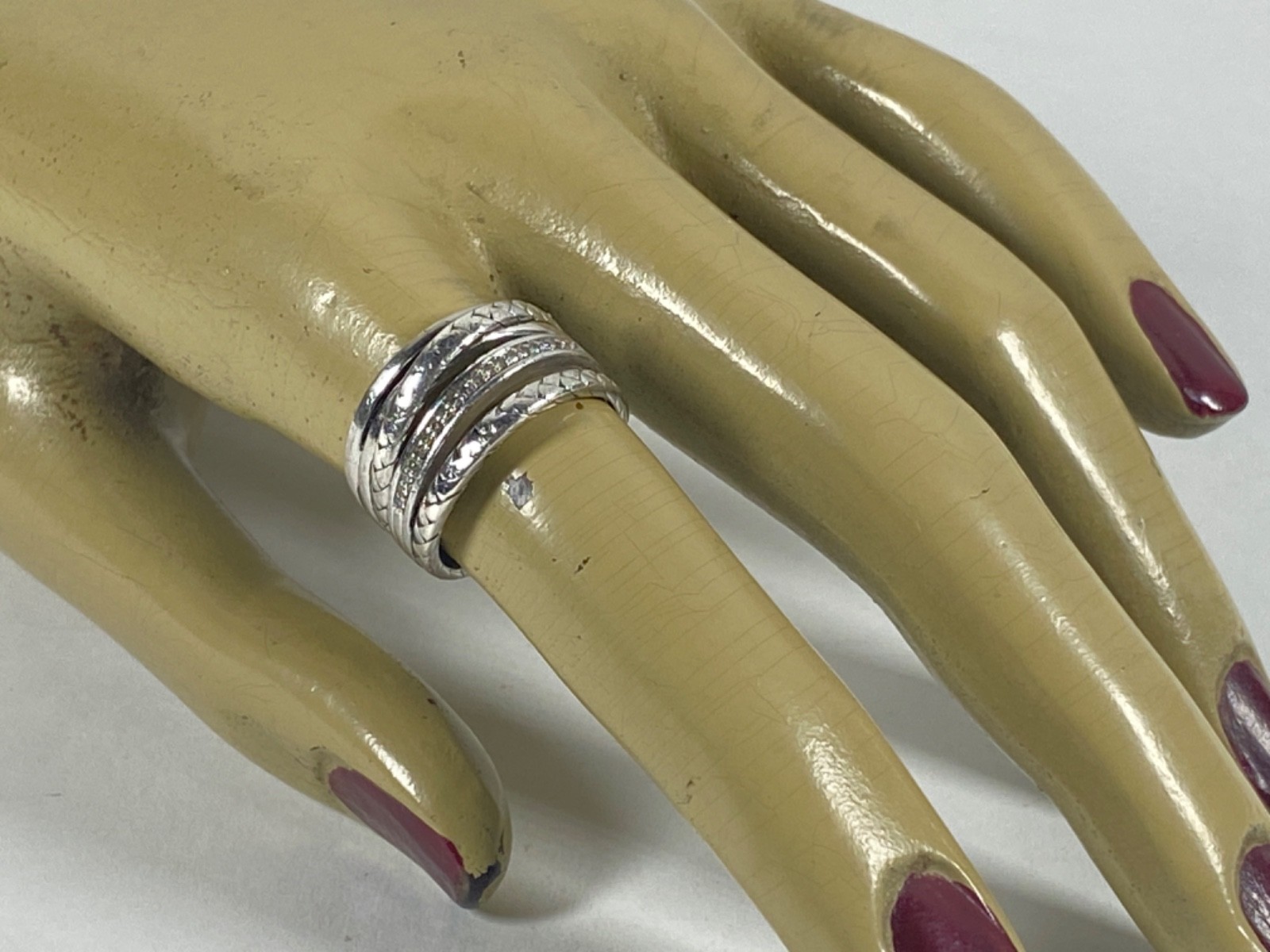 EFFY DESIGNER STERLING SILVER 925 Ring Band Size 7 Five Strands 8.3g