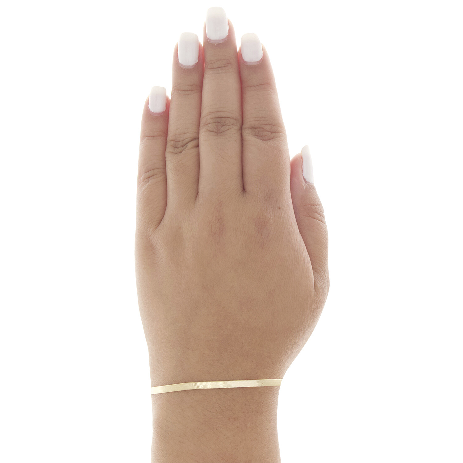 10K Yellow Gold 2.90mm Mens Solid Herringbone High Polished Bracelet 7-8 Inches