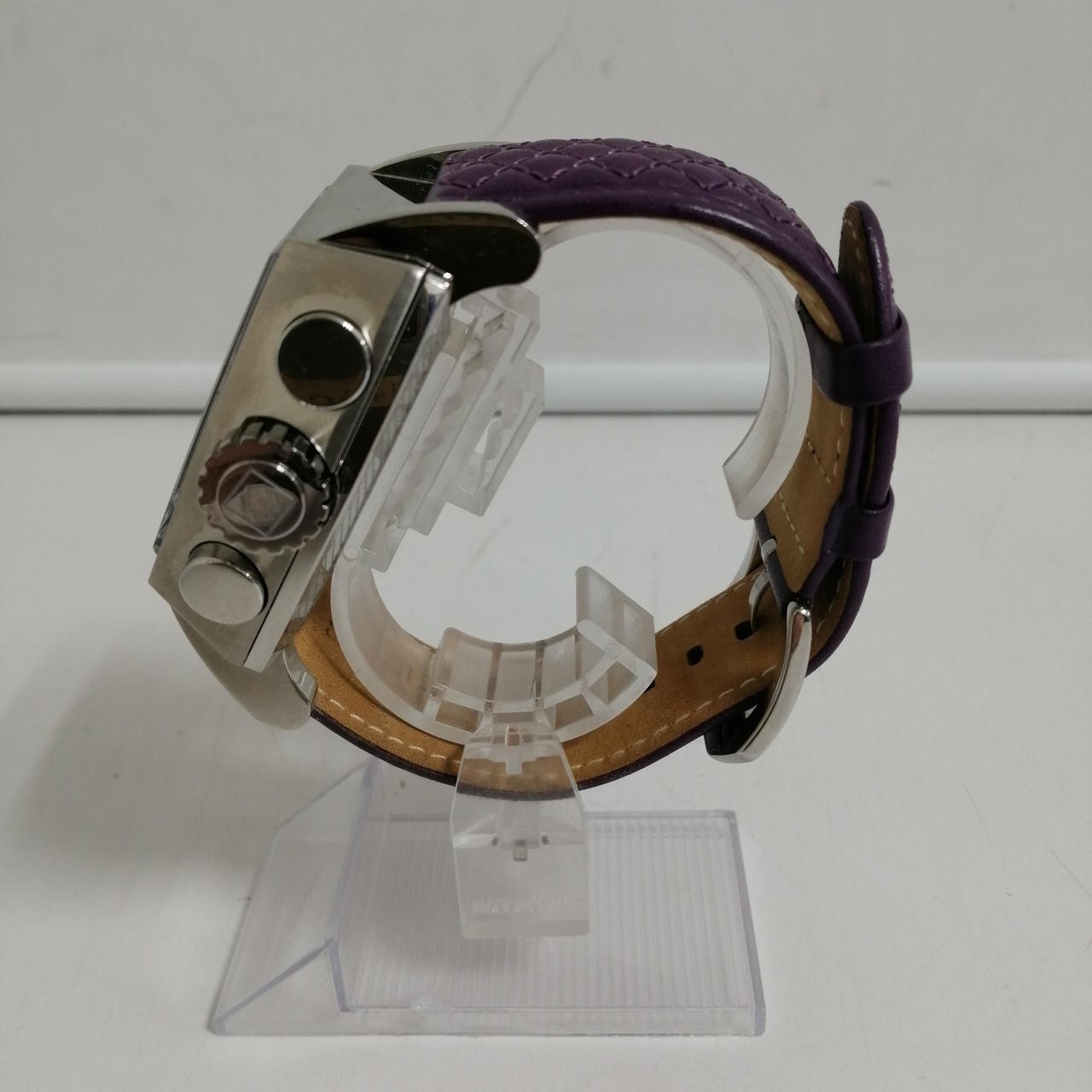 Invicta PUP 44038 Square Quartz Watch 100m Water Resistant Leather Band