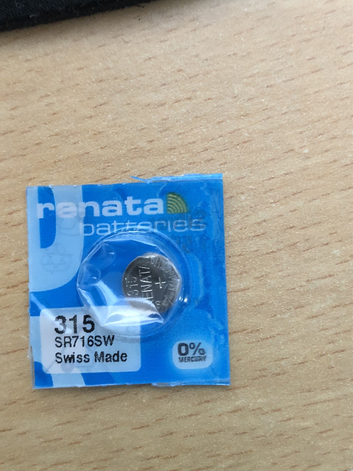 Renata 315 SR716SW Swiss Made Silver Oxide Watch Battery, Exp: 05/2026