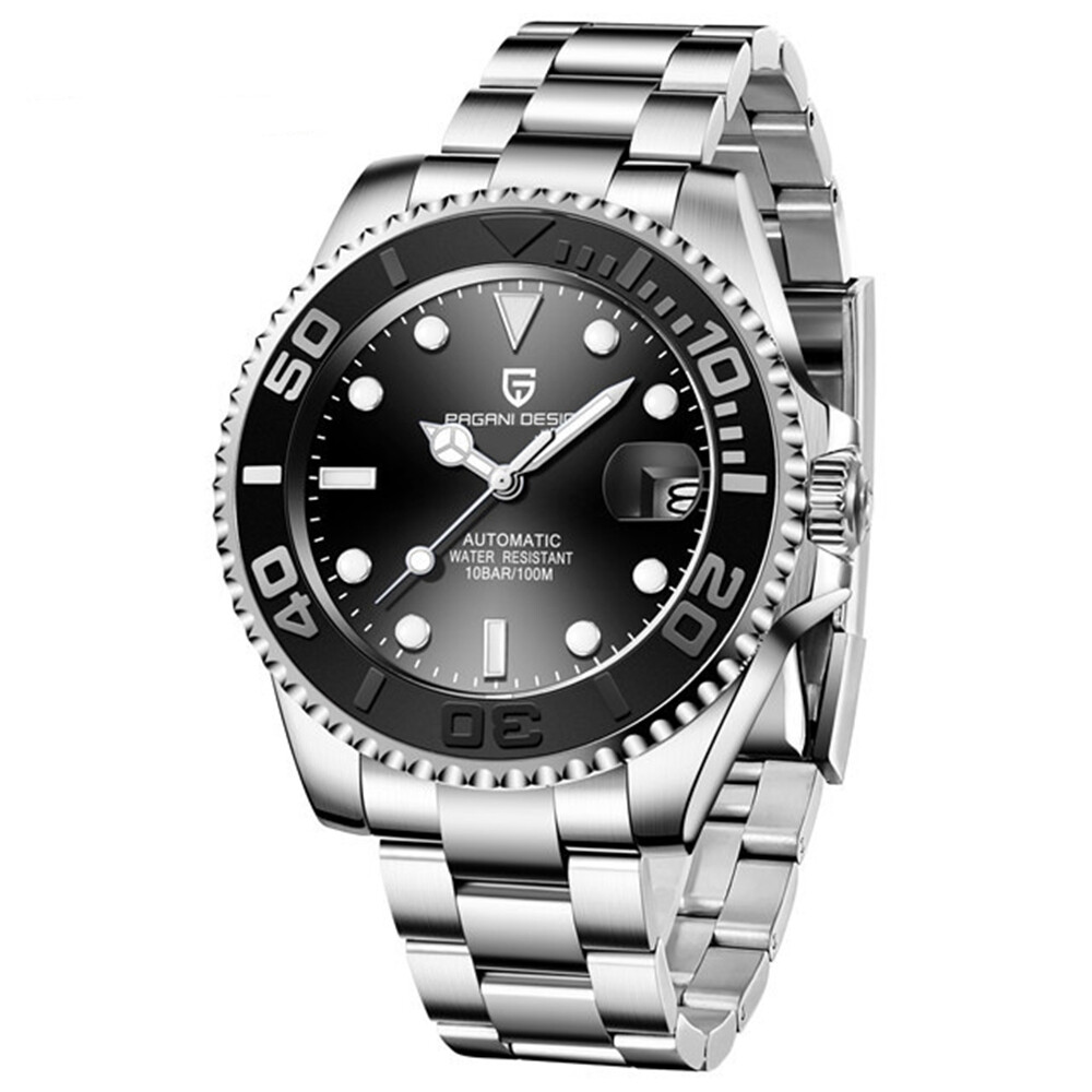 Men’s Automatic Mechanical Watches Sapphire Glass Ceramic Bezel 100M Waterproof