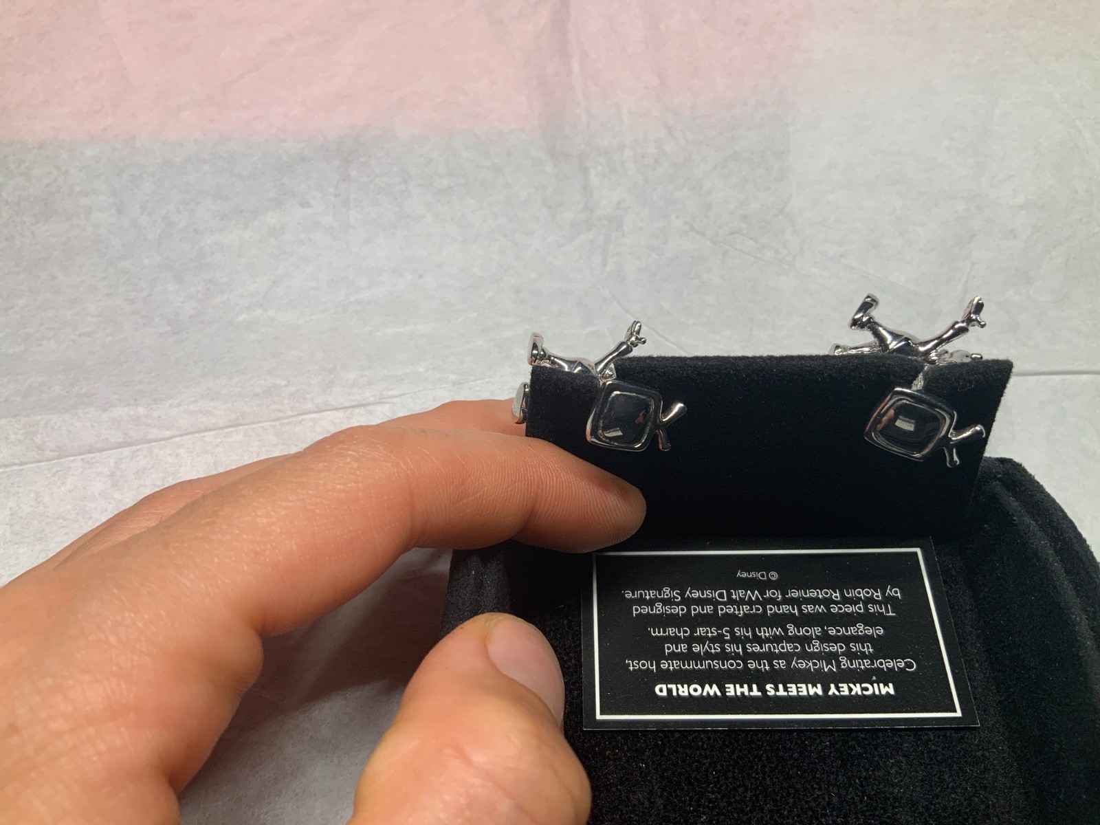 Rotenier Walt Disney Mickey Mouse Cufflinks Sterling Silver