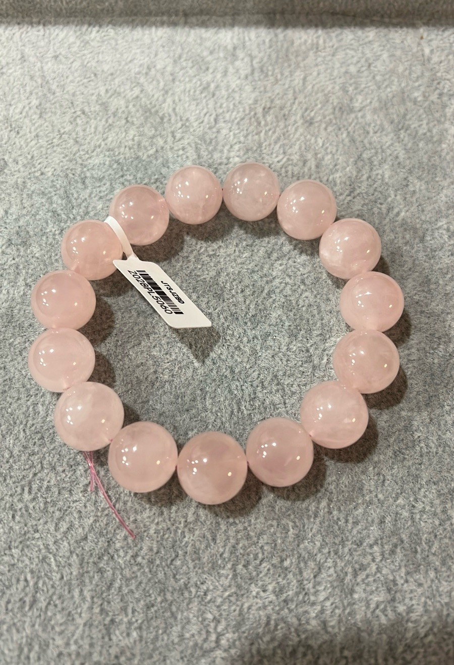 Natural Jelly Rose Quartz Bracelet 15mm
