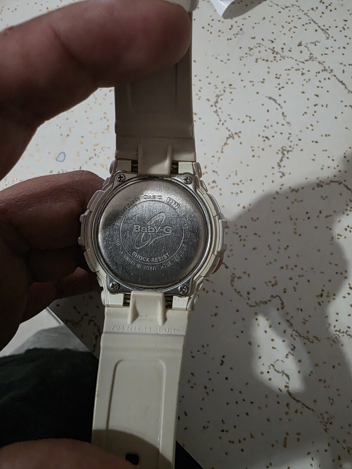 Casio Baby-G Digital Quartz 200m White Resin Watch World Time Alarm Chrono