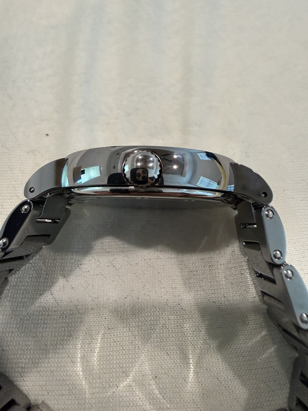 Movado DURA TUNGSTEN Museum Mens Watch Black Dial Ref 0606433 Swiss Box / Papers