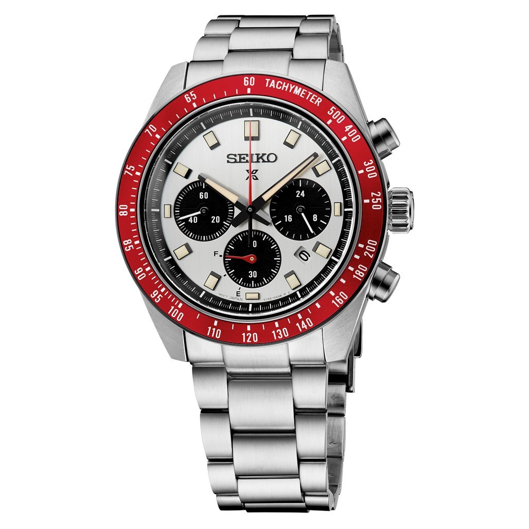 Seiko Prospex Speedtimer Solar Chronograph White Men’s Watch – SSC945