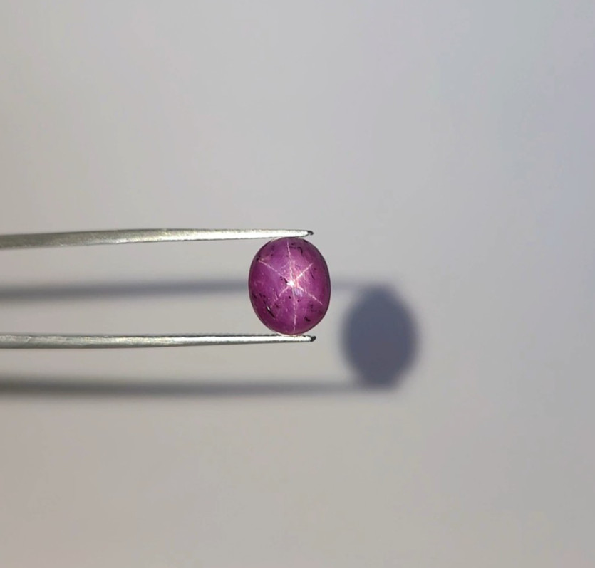 Natural Translucent 4.90 Ct Star Ruby pink Oval Cabochon Loose Gemstone