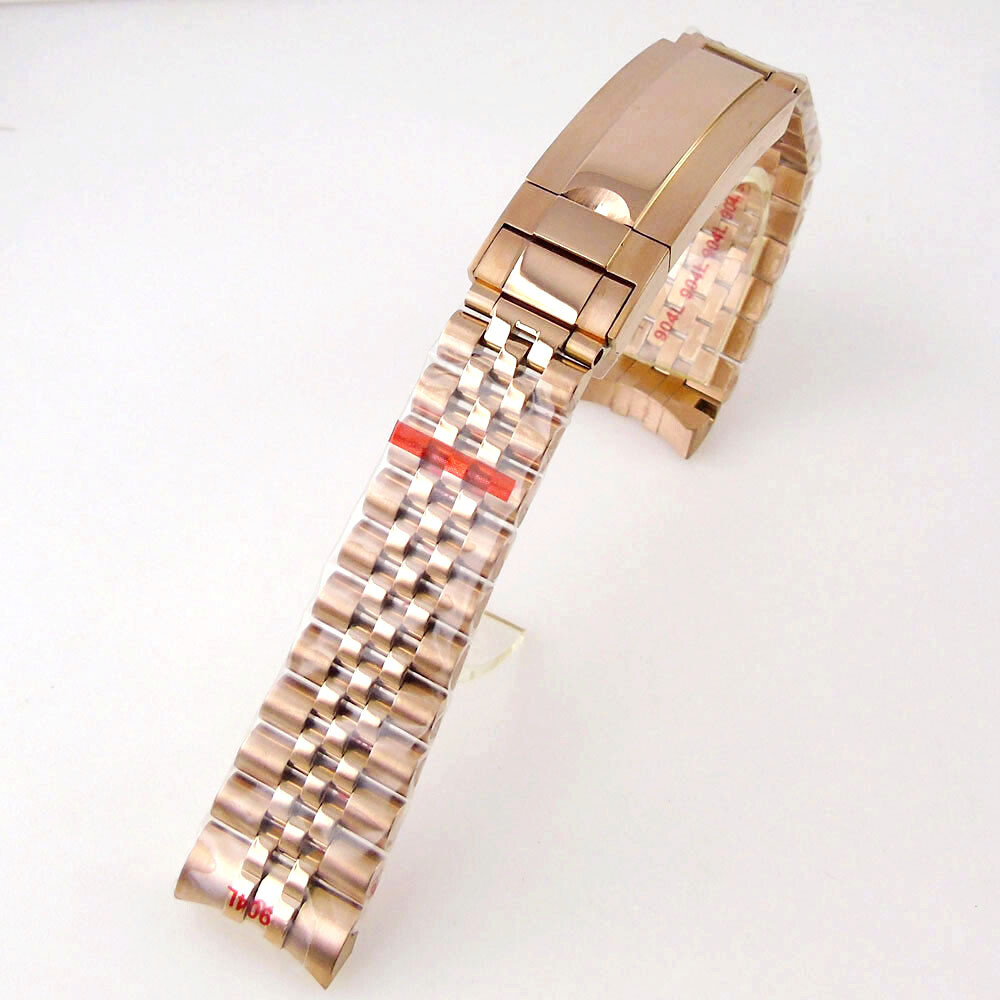 20mm Width Black PVD/Silver/Rose Gold Stainless Steel Slide Glide Folding Buckle