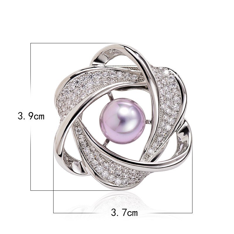 Scarf Pin Corsage Dual-Use Clothes Flower Brooch Fashion Silk Hem Accessories