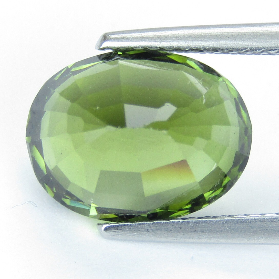 6.16Cts Genuine Amazing Natural Green Tourmaline 12.2×9.4mm Oval Shape