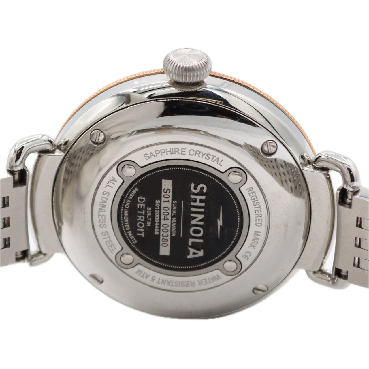 38mm Shinola Canfield White Men’s Quartz Wristwatch Argonite-1069
