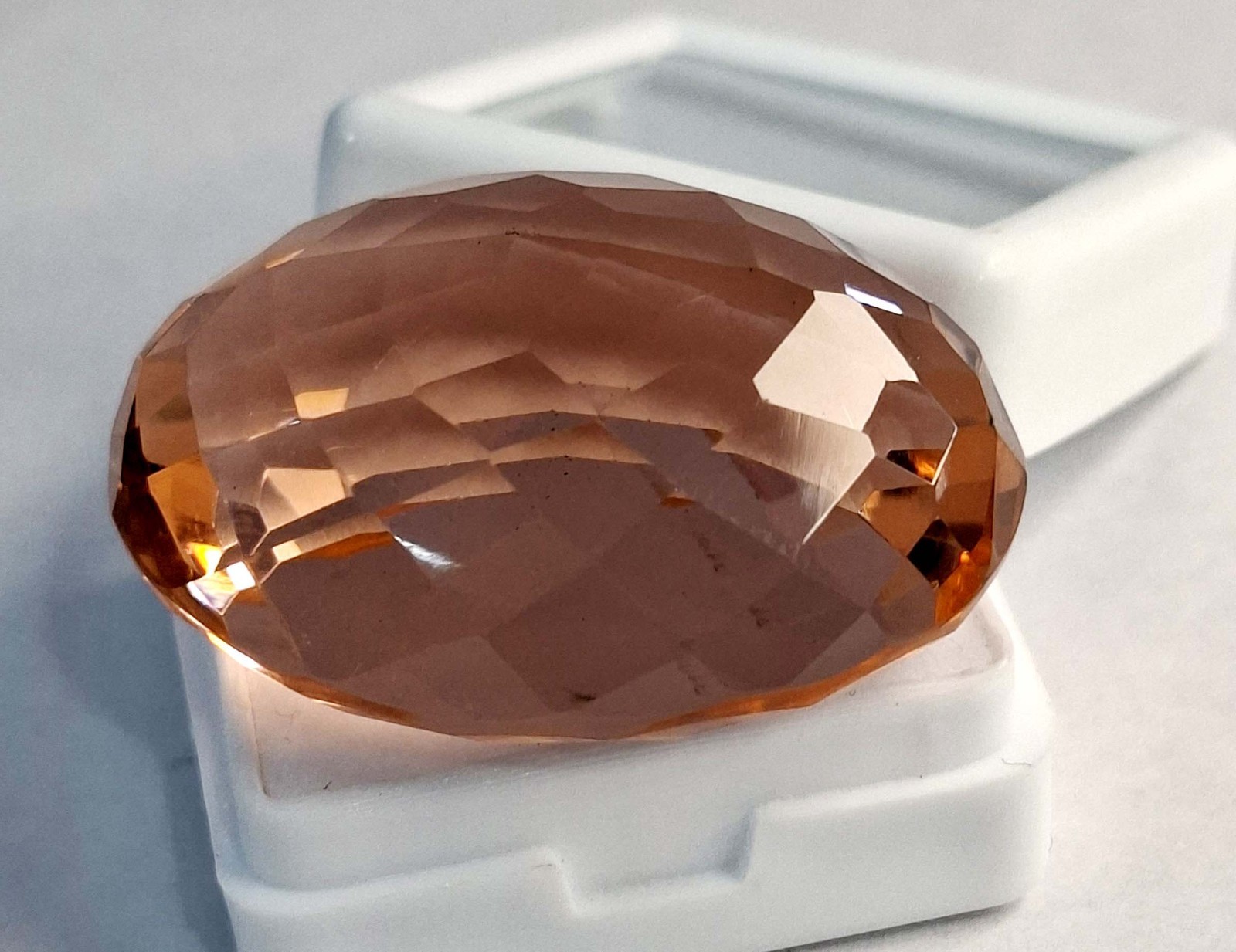 Natural Imperial Topaz 82-84 Carat Oval Cut Certified Loose Gemstone RK936