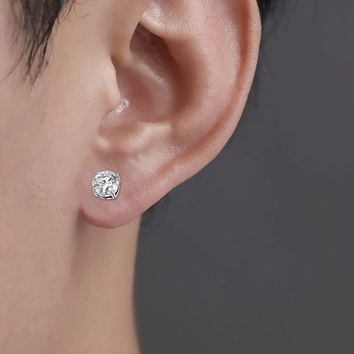 4 Pair Men Women Stainless Steel Magnetic Stud Earrings Non-Piercing Clip on E40