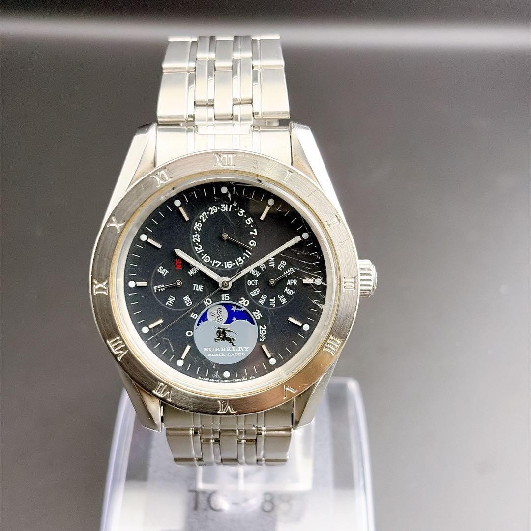 Burberry 6300-t003621 Quartz Day Date Moonphase Mens Watch 43.5mm Gray Silver
