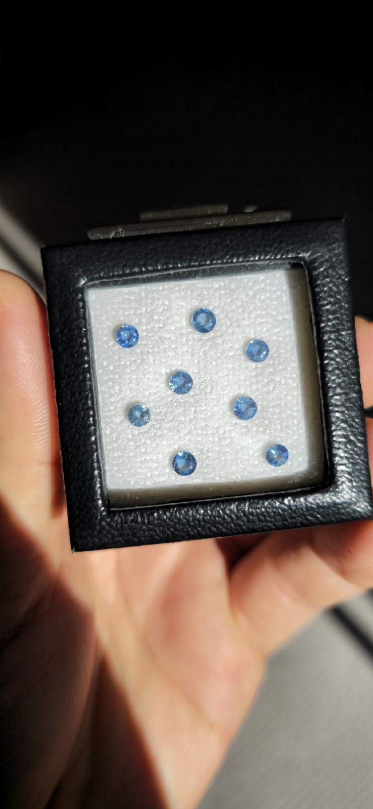 Rare Cornflower Blue Sapphire Suite 2.43 Carat Round Cut Clean Gemstones x 8 ✨️
