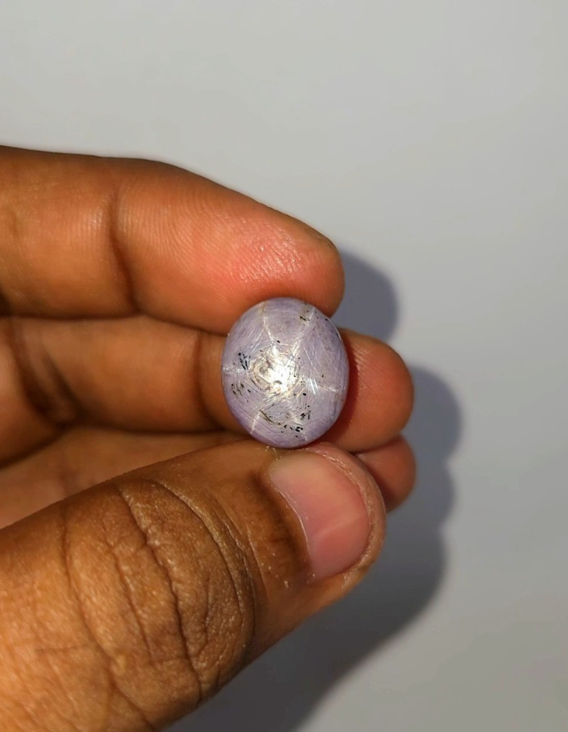 Natural 25.45 ct Star Ruby Pink Oval Cabochon untreated loose gemstone