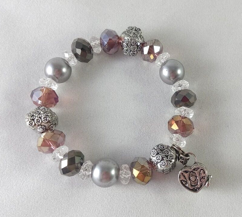 Alexa’s Angels Prayer Box Charm Beaded Stretch Bracelet