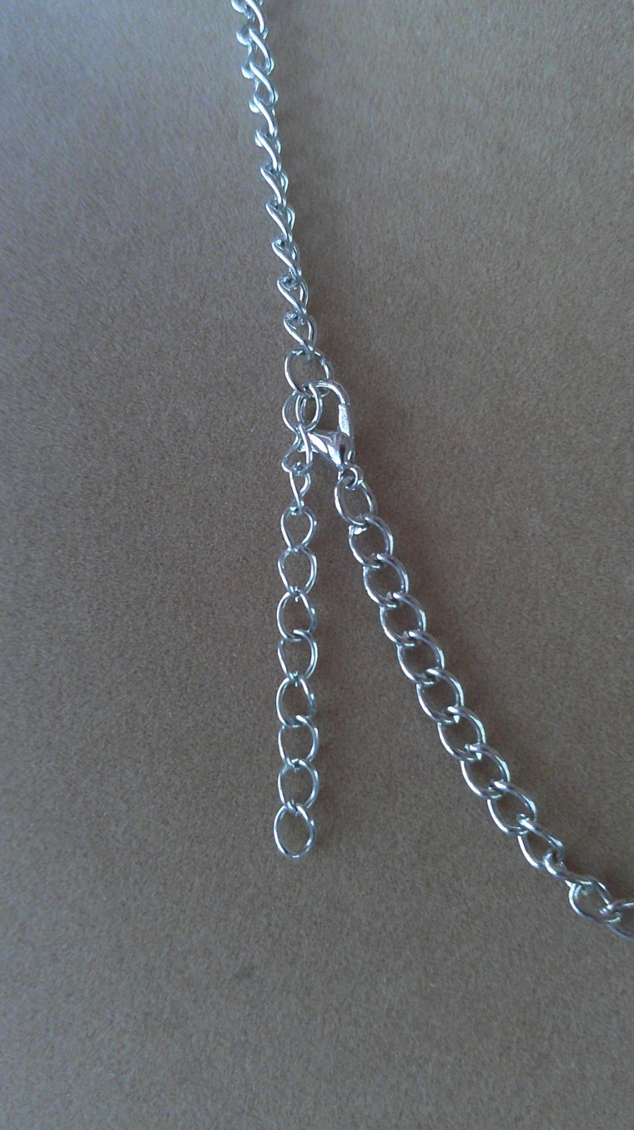 Blue and Black Enamel Adjustable Necklace Silver Tone with Lobster Clasp