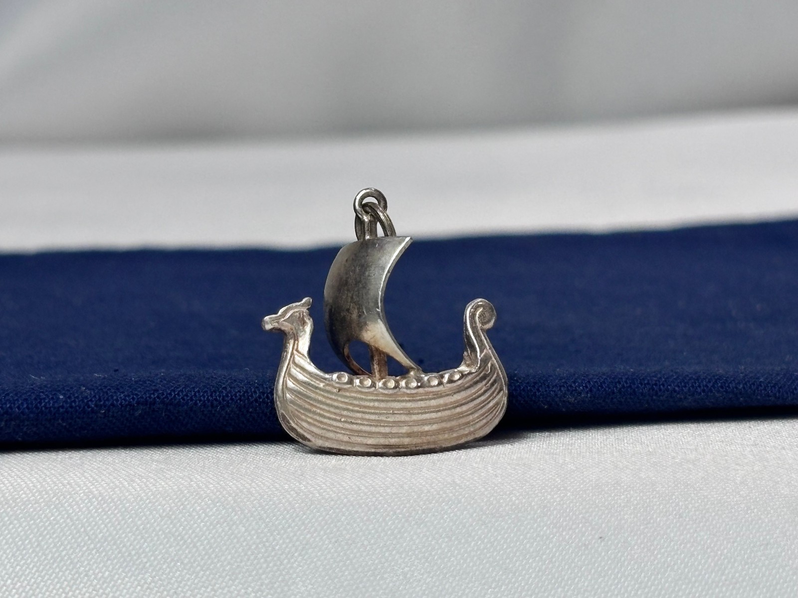 Sterling Silver VIKING SHIP Pendant 3.7 G Charm