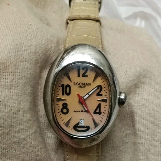 LOCMAN NUOVO Watch Italy Vintage Hand Made White Alligator