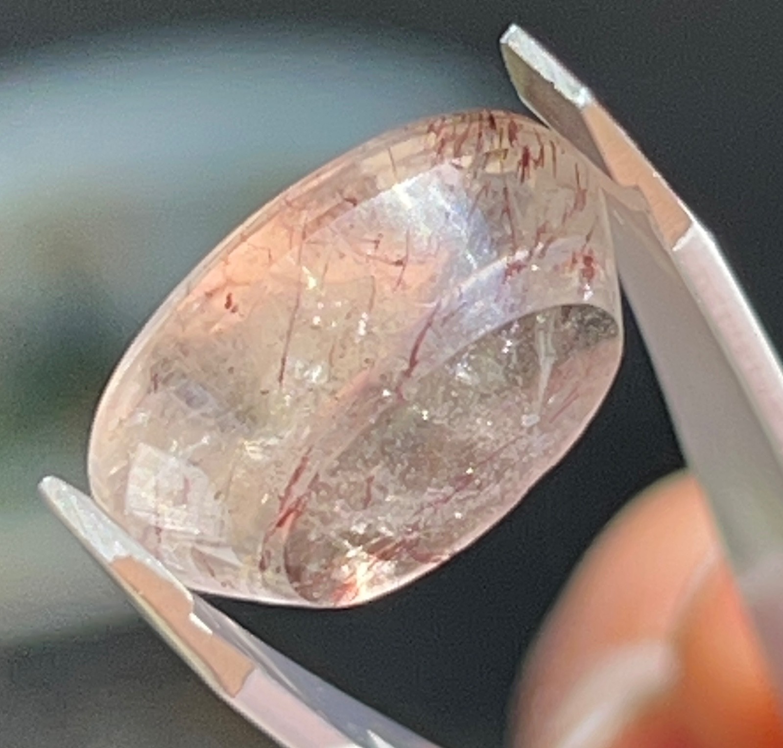 PFS-2 Pink Fire Quartz 9.25ct 15x12x7mm Brazil one mine worldwide