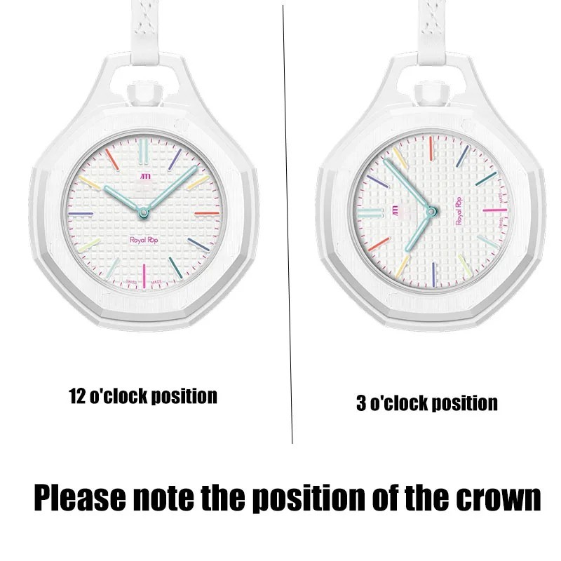 PC Case + Silicone Strap For Swatch x AP Royal Pop Pocket Watch Cover Band Skin