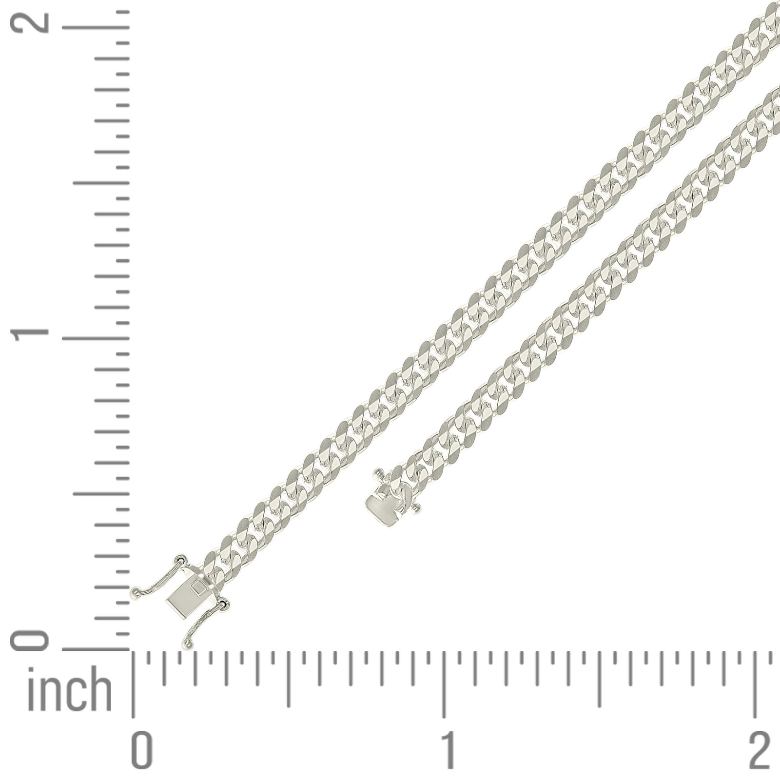 925 Sterling Silver Box Clasp Plain 6.3mm Solid Miami Cuban Chain | 16″ to 26″