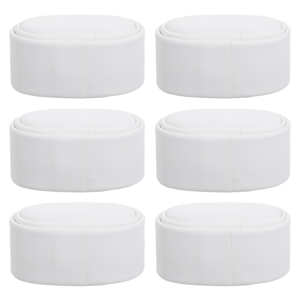 6Pcs White Soft Watch Display Pillows Durable PU Cushions for Watch Case