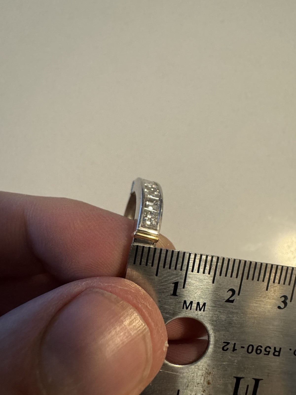 Platinum 1.05CTW Asscher Cut 100% Natural Bright Diamond Ring