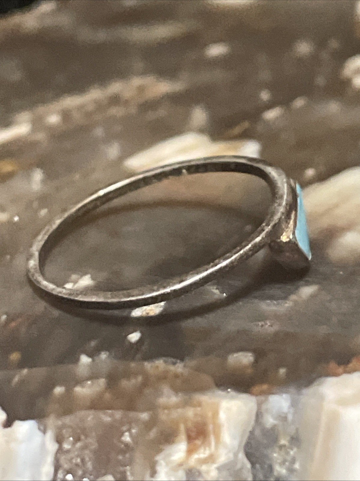 Pura Vida Costa Rica Designer Signed Sterling Silver Turquoise Ring Size 6.25
