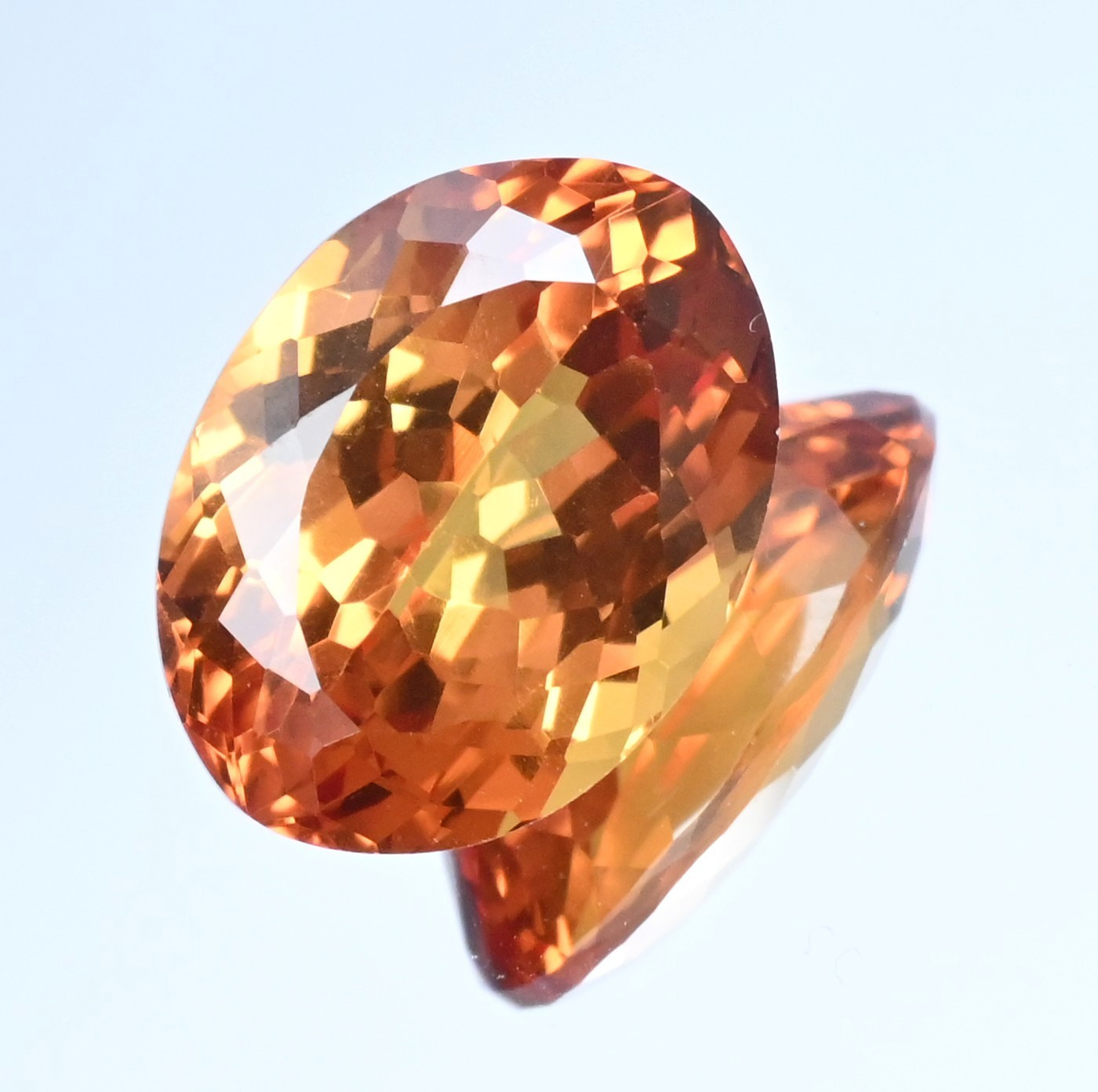 20.00 Ct Natural Imperial Topaz Oval Flawless Untreated Certified Loose Gemstone
