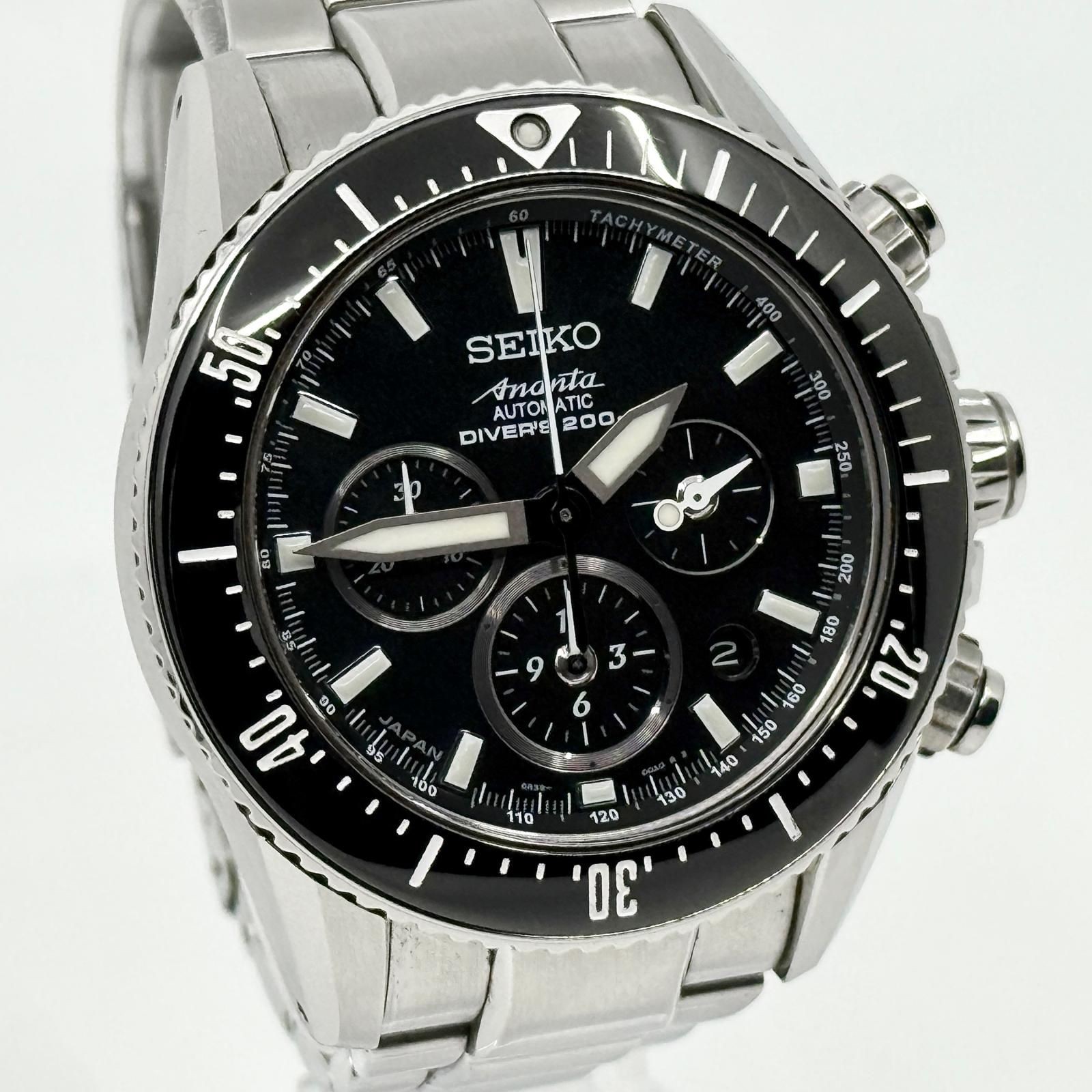 SEIKO Brights Ananta Chronograph 8R39-00A0 SAEK013 Black AT Men’s Watch