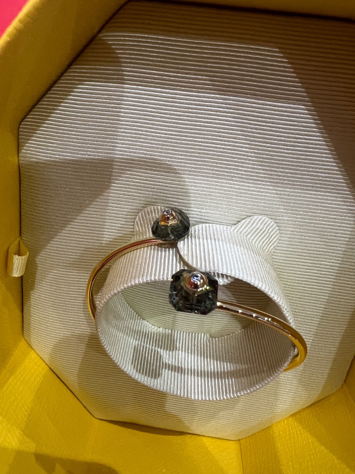 Swarovski Numina bangle Mixed cuts, Grey, Gold-tone plated small new + bag❤️💕