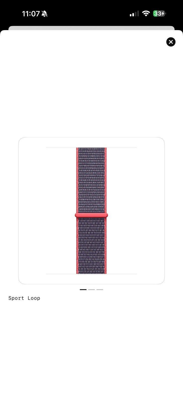 Apple Watch Sport Loop 38mm (40/41) Genuine OEM Electric Pink Used